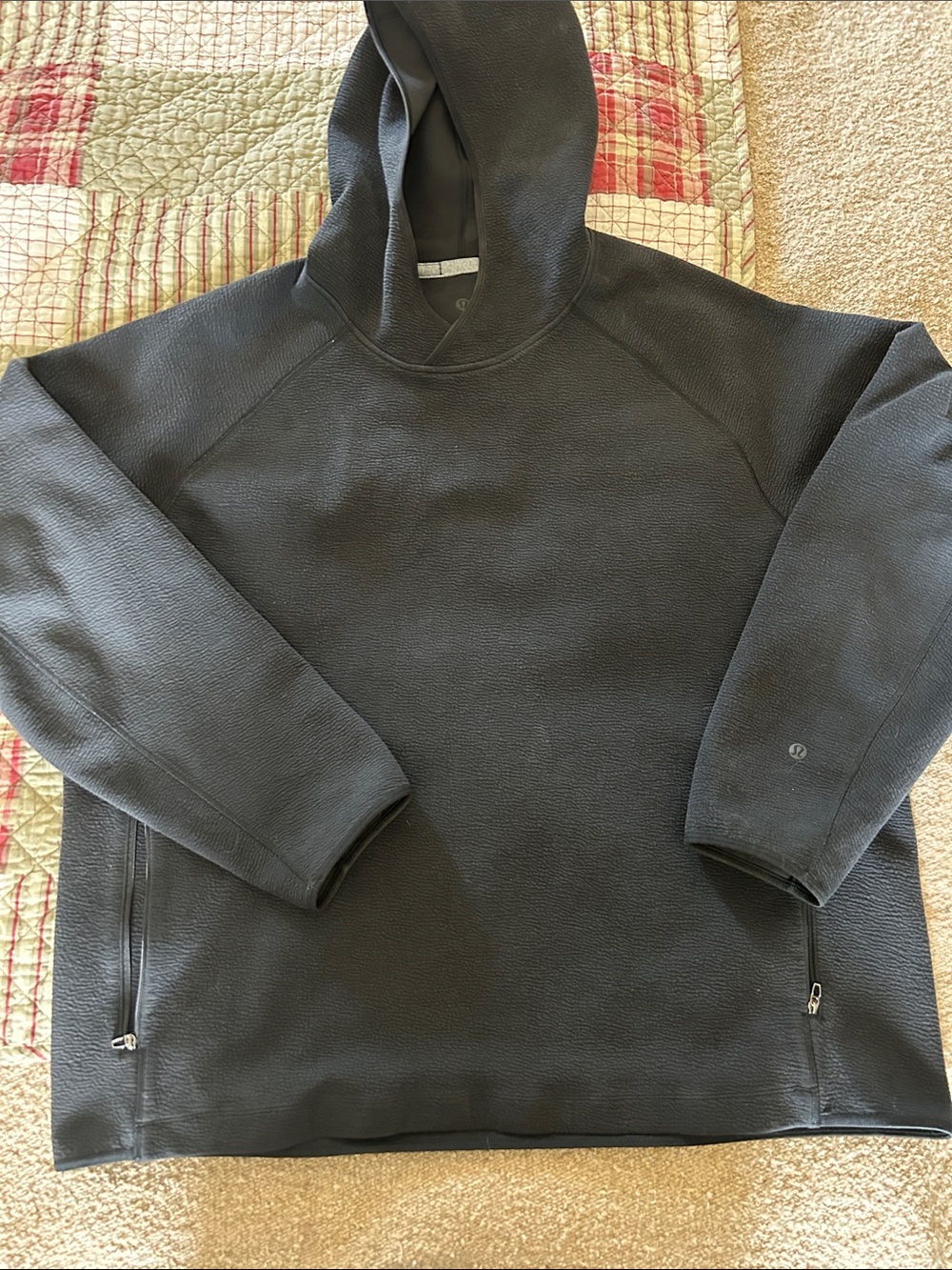 lululemon athletica Black Textured Pullover Hoodie